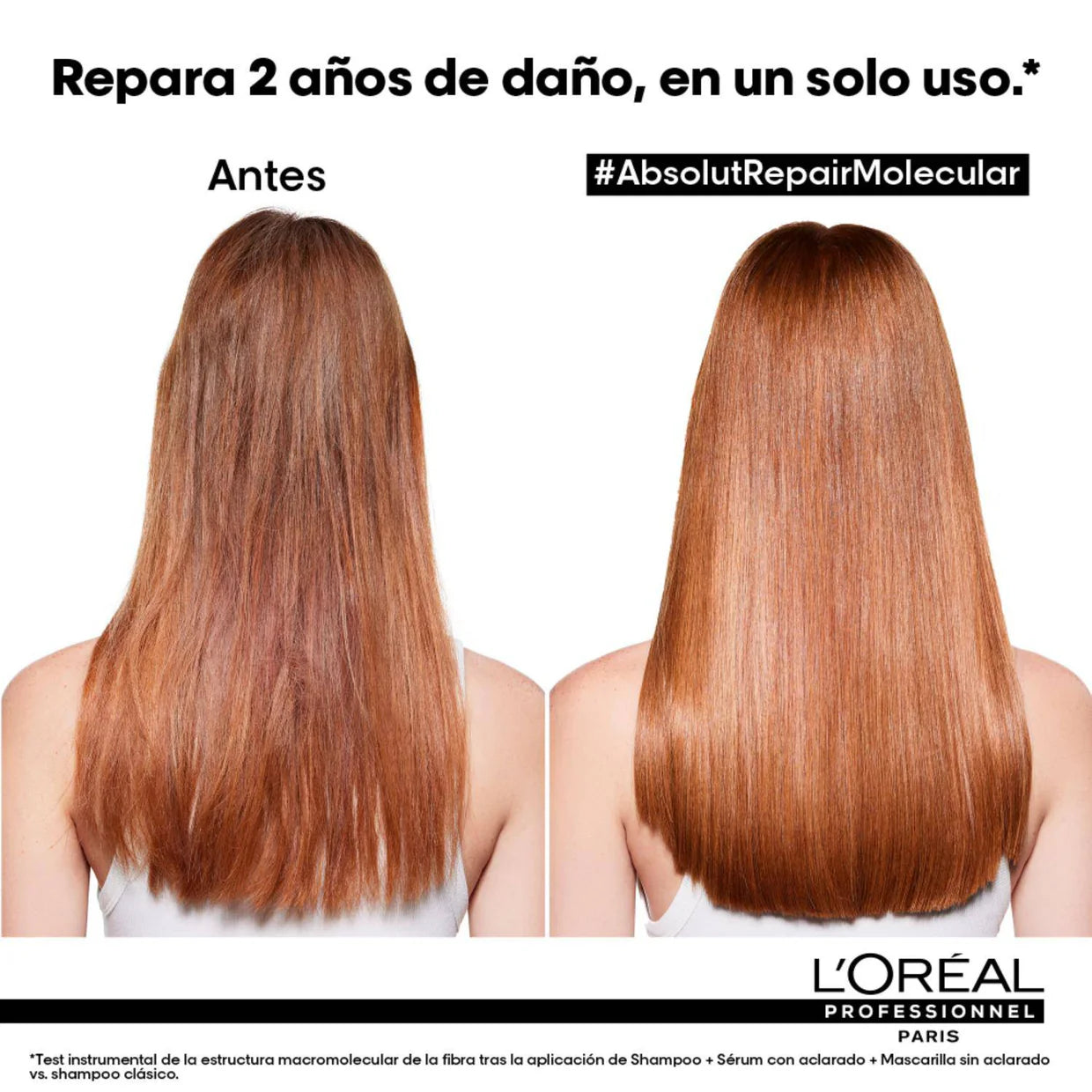 Loreal Termoprotector para cabello muy dañado Absolu Repair Molecular 100ml.