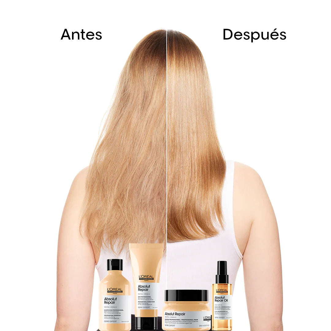 Loreal Shampoo para cabello dañado absolut reapair 300ml