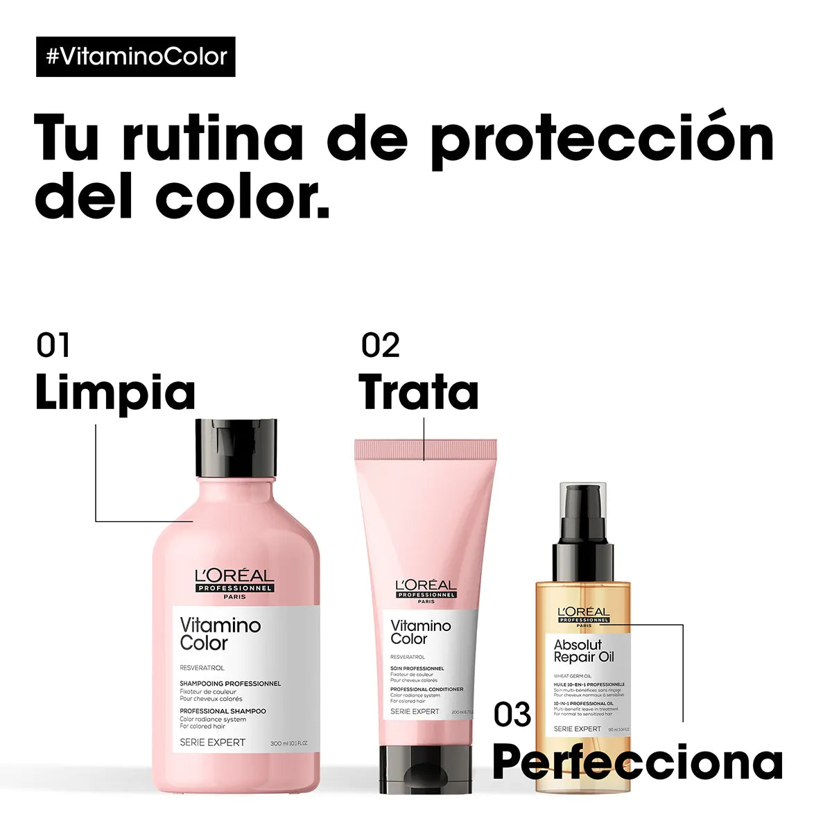 Loreal Shampoo Para Cabello Con color Vitamino color 300ml